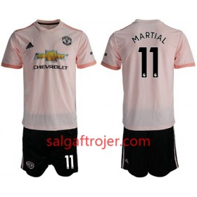 Manchester United Fodboldtrøjer Martial 11 Børn Udebanesæt 2018/19 Kort ærmer